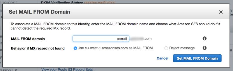Defining MAIL FROM subdomain