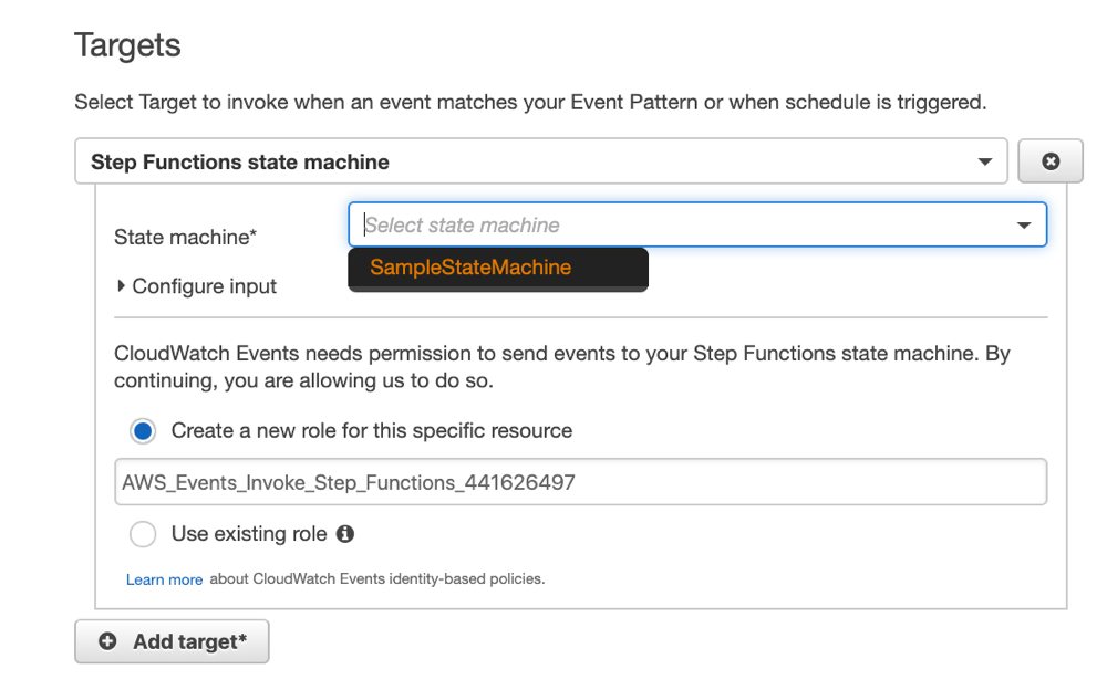 Selecting the state machine that will be executed as target